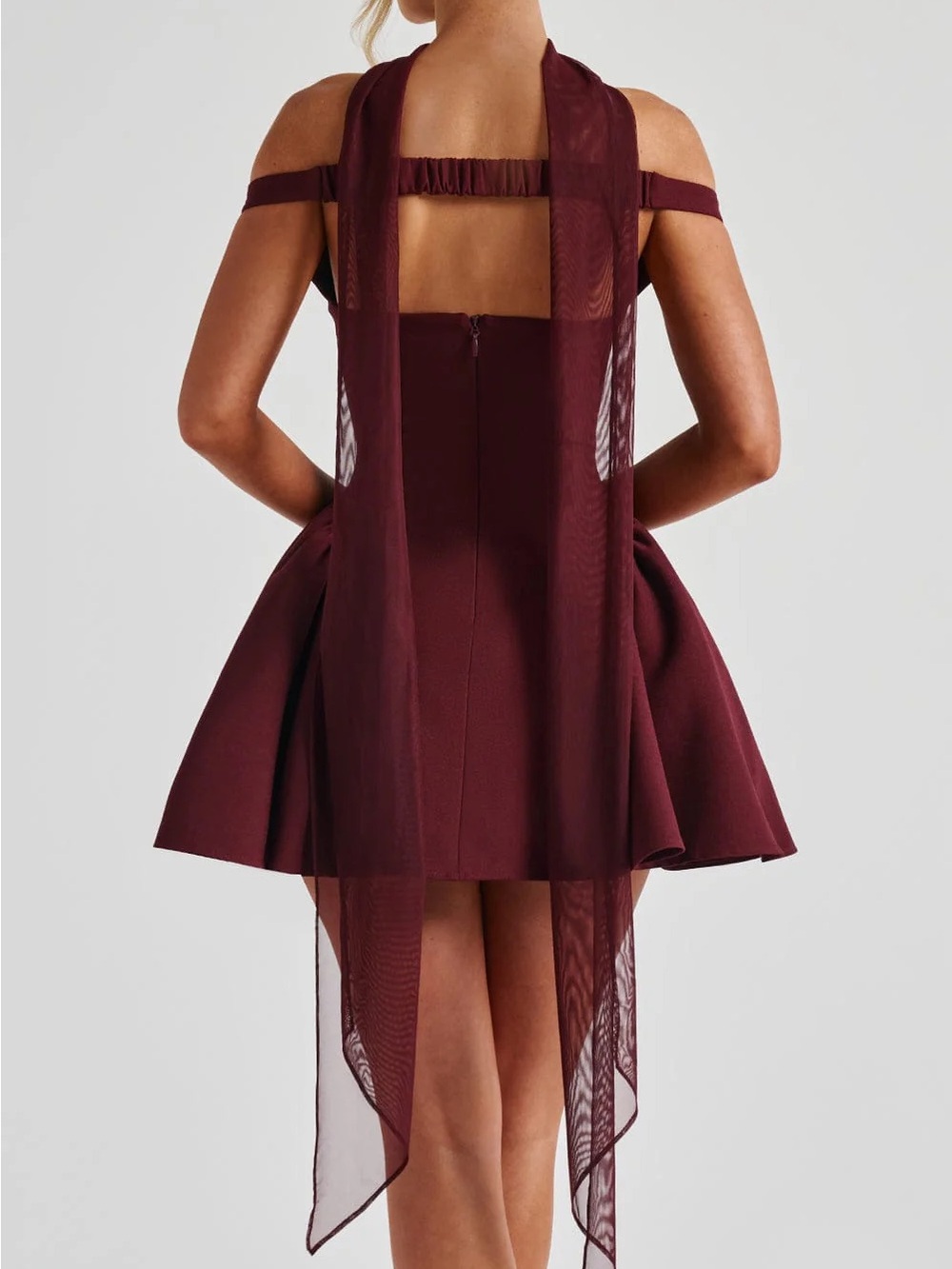 AYLA SCARF - CHERRY LACQUER